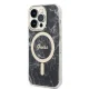 Guess Marble MagSafe Bundle for iPhone 14 Pro: Case + Charger, Black