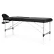 ModernHome Portable 2-Section Aluminum Massage Table with Carry Case, Black