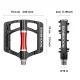 Rockbros 2020-12CBK Platform Aluminum Bicycle Pedals, Black