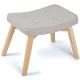 Norse Sofotel Upholstered Footstool, Light Grey