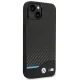 BMW iPhone 14 Plus Case Leather Carbon, Black