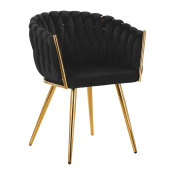 Velvet Salon Chair 4Rico QS-GW06G Ergonomic, Black