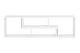 ModernHome Modular Geometric Bookshelf with 4 Shelves, White