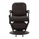 Barber Chair Gabbiano Bruno, Brown with Black Base