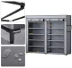 Massido MS-805 Textile Shoe Cabinet, Graphite