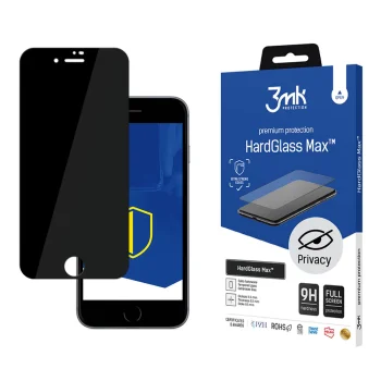 3mk HardGlass Max Privacy Tempered Glass for iPhone 7, Black