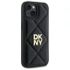 DKNY Quilted Stack Logo Phone Case for Apple iPhone 15, Black