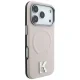Karl Lagerfeld Grained Embossed Ring & Kameo Logo MagSafe Case for iPhone 18 Pro / 17 Pro - Beige