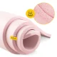NBR Yoga & Fitness Mat 180×60×1.5 cm with Carry Straps, light pink