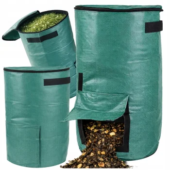 DIVODV Foldable Garden Compost Bag 60L