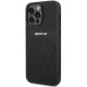 Mercedes iPhone 14 Pro Max Case Leather Curved Lines MagSafe, Black