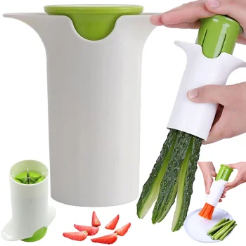 Manual Vegetable and Fruit Slicer Chopper into 6 Parts