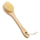 4FIZJO Long Bath and Body Dry Massage Brush, Hard