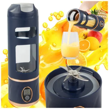 Wireless Portable Blender 450 ml, USB, Navy Blue