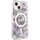 Guess iPhone 14 Plus Case Flower MagSafe, Transparent