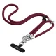 Tech-Protect C10S phone straps, 114 cm + 31 cm, burgundy/titanium
