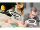 LED Magnifying Lamp with Clamp, Adjustable Desk Light, Black