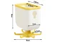 Rotating Kitchen Hanger with 6 Hooks and Container, Self-Adhesive