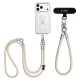 Tech-Protect C10S Crossbody Phone Lanyard (114 cm) + Wrist Strap (31 cm) - Beige Titanium