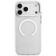 Чехол Guess Metal Outline MagSafe для iPhone 17 Pro Max — серебристый