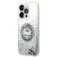 Karl Lagerfeld Liquid Glitter RSG Case for iPhone 14 Pro, Silver