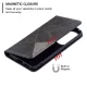 Huawei P50 Geometric Pattern Leather Stand Case Cover - Black