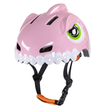 Wozinsky Children's Bike Helmet Dinosaur S (52-56 cm) - Pink