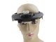 Headband Magnifier with 2 LED Lights and 4 Interchangeable Lenses, Black