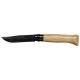 Opinel No. 08 Pocket Knife with Black Blade and Wooden Box