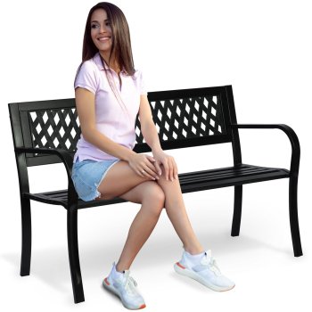 Garden Bench with Backrest Sofotel Clover 125x77x49 cm