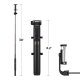 Spigen S540w Selfie Stick with Tripod Telescopic Stand and Bluetooth Remote Control, Black