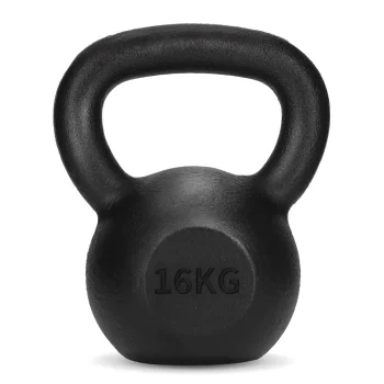 Cast Iron Kettlebell 4FIZJO 16 kg, Black