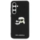 Karl Lagerfeld Samsung Galaxy S24 FE Case Monogram Karl & Choupette, Black