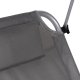 MultiGarden Folding Beach Lounger on Wheels with Canopy, Grey