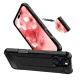 Dėklas Hybrid Armor skirtas iPhone 16 Pro, juodas