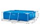 INTEX 28272 Rectangular Frame Garden Pool 300 x 200 x 75 cm, Blue
