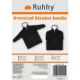 Ruhhy Oversize Blanket Hoodie, Black