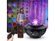 LED RGB Star Projector & Night Light with Bluetooth Speaker and Remote, Black