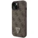 Apple iPhone 15 6.1\" Guess Crossbody 4G Metal Logo Case Cover (GUHCP15SP4TDSCPW), Brown