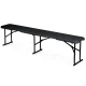 Plonos 440201 Folding Garden and Catering Bench 180 cm, Black