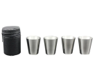 Набор Туристических Шотов Стопок Рюмок 4 шт + Чехол, 120 мл | Set of Tourist Shots Glasses