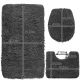 Bathroom Rug Set 3 pcs – Grey Ruhhy