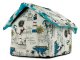 Soft pet house kennel bed white