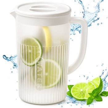 Plastic Pitcher with Lid 3L for Water and Juice