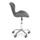ModernHome Swivel Office Chair with Wide Back, Adjustable Height Task Chair, Grey