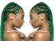 Synthetic Hair for Braids Ombre, Green