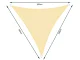 Waterproof Sun Shade Sail - Triangle 3x3x3m, Cream