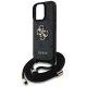 Guess 4G Big Logo Cord Stap Crossbody Phone Case Cover iPhone 16 Pro Max black