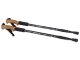 Anti-Shock Nordic Walking Pole Stick Set 2pcs, Black