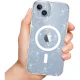 Dėklas Tech-Protect FlexAir Hybrid MagSafe, iPhone 13 / 14, skaidrus su blizgučiais